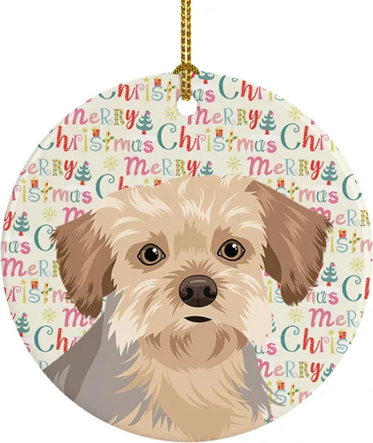 Miniatura 18 de Caroline's Treasures Bulldog Francés Azul de Navidad Adorno de Cerámica Decoraciones Colgantes para Árbol de Navidad para Hogar Navidad, Festividad