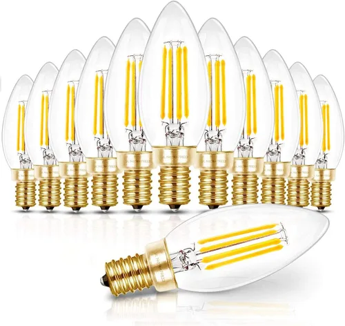 Miniatura 11 de Hizashi - Focos de candelabro LED E12, B11 tipo B, regulables, equivalente a 60 W, 5,000 K, luz diurna, 90+CRI, 6 W, 550 lúmenes, certificación UL