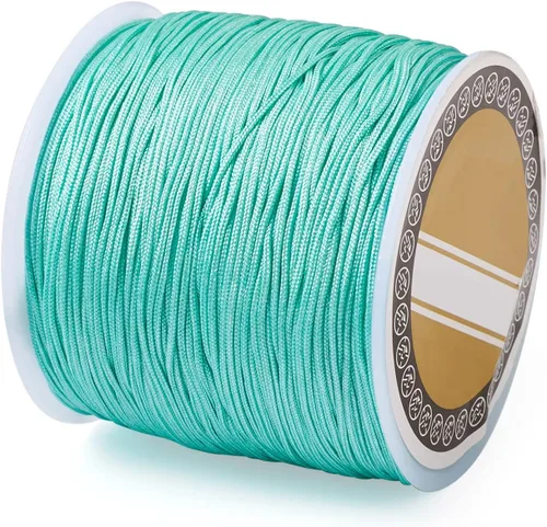 Miniatura 41 de Cheris - Cuerda de nailon para abalorios de nailon de 0.031 in, color azul, hilo de macramé, para hacer joyas, suministros de envoltura Kumihimo