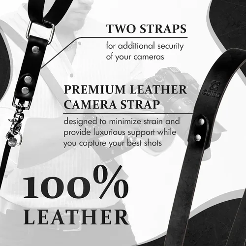 Miniatura 3 de C Coiro Leather Camera Strap Crossbody for DSLR, Mirrorless – Secure Dual Mount, Quick Release for Professional Photography