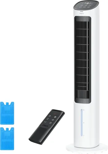 DREO Enfriador de aire evaporativo, ventilador de enfriamiento sin aspas de 40 pulgadas para dormitorio, ventiladores oscilantes de 80° que soplan