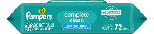 Miniatura 13 de Pampers Toallitas para bebé, limpieza completa y perfumada para bebé, limpia suavemente de la cabeza a los pies, 72 en total (1 paquete abatible)