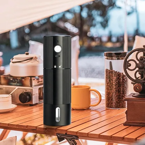 Miniatura 7 de Molinillo de café portátil, molinillo de café eléctrico con 45 ajustes ajustables, molinillos de café recargables para expreso, viajes, campamento