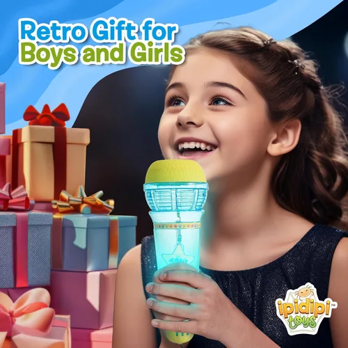 Miniatura 7 de IPIDIPI TOYS - Micrófono de eco para niños, micrófono mágico para niños pequeños con luz intermitente multicolor, terapia del habla y juguete