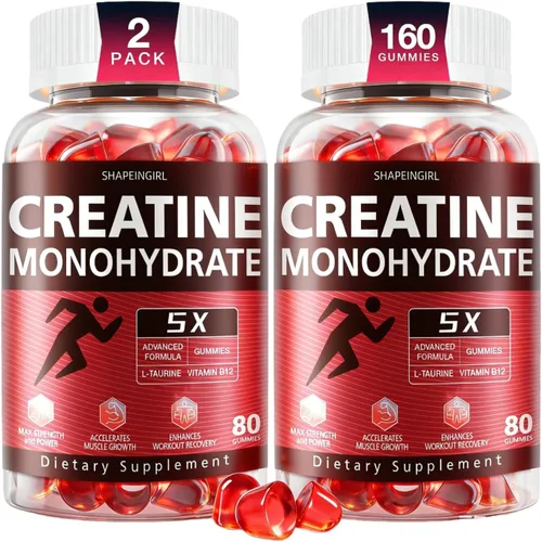 Gomitas de monohidrato de creatina, creatina limpia para mujeres y hombres para la fuerza muscular, mejorar la resistencia y la recuperación después