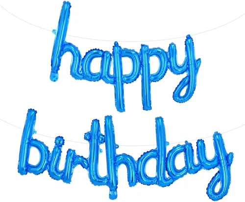 Miniatura 14 de TONIFUL Pancarta de Globos Negros de Feliz Cumpleaños de 16 Pulgadas con Letras de Papel de Aluminio Mylar, Cartel Banderín Reutilizable