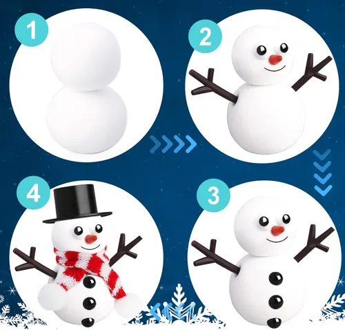 Miniatura 4 de BANBBUR Paquete de 12 rellenos de calcetines de Navidad para niños, manualidades de Navidad para niños, arcilla de modelado, kit de manualidades