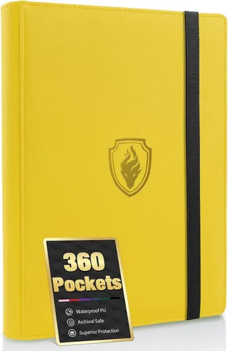 Miniatura 8 de Fabmaker - Carpeta de tarjetas prémium con 9 bolsillos para 360 tarjetas, carpeta de tarjetas coleccionables de poliuretano resistente, álbum