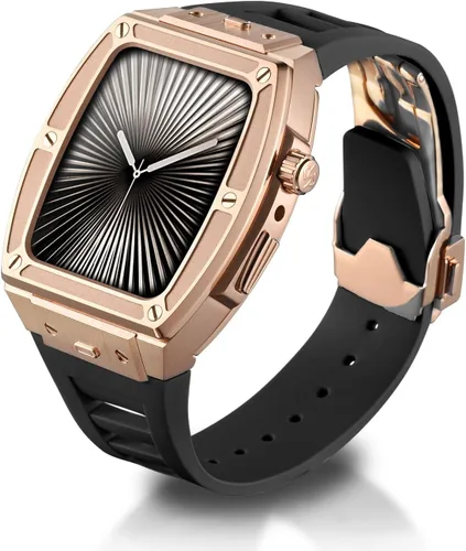 Miniatura 11 de Funda de metal de lujo con correa para Apple Watch Series 10 de 1.812 pulgadas, funda protectora militar resistente contra golpes, diseño táctico