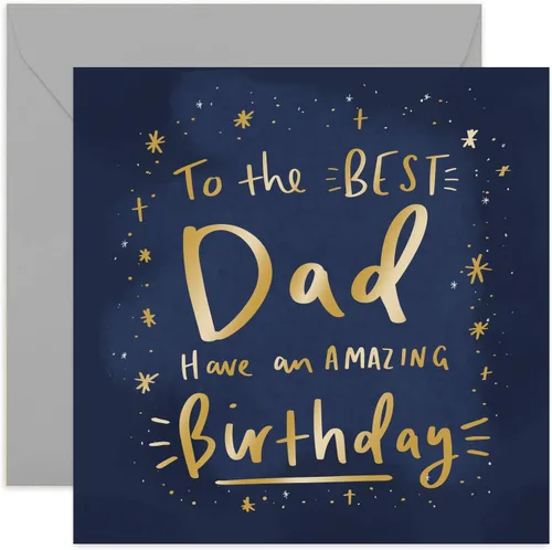 Miniatura 8 de Old English Co. - Tarjeta de felicitación de cumpleaños increíble para el mejor hermano, tarjeta de felicitación masculina de estrellas cósmicas