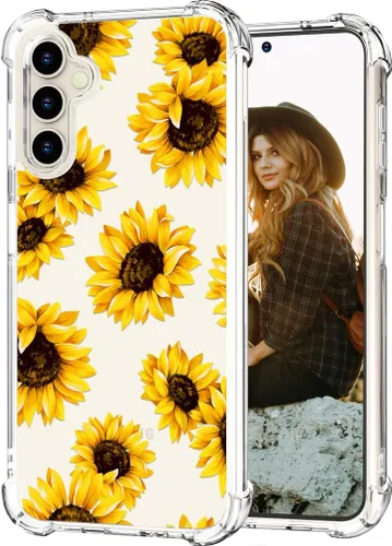 Miniatura 18 de Hungo Funda compatible con Samsung Galaxy S23 con diseño floral y bonito diseño transparente, femenino para mujeres y niñas, con hermoso clavel