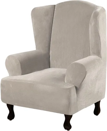 Miniatura 109 de H.VERSAILTEX Funda de terciopelo elástico para sillón, funda para sillón de 1 cojín para sala de estar, funda de muebles hecha de terciopelo grueso