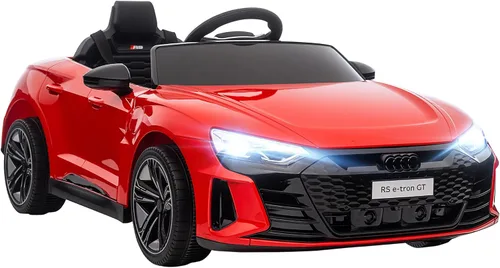 Miniatura 11 de Aosom Carro de juguete con licencia Audi RS e-tron GT de 12V para niños, vehículo eléctrico con control remoto para padres, música, luces, para Negro