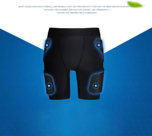 Miniatura 3 de Hotfiary Pantalones cortos de compresión acolchados para jóvenes, protector de pecho de costilla de fútbol, almohadillas protectoras para patinaje