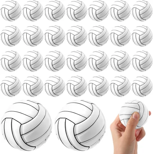 Civaner 30 unidades de mini pelotas de voleibol para el estrés a granel de 2.36 pulgadas, regalos de equipo de voleibol, regalos de fiesta, bolsas