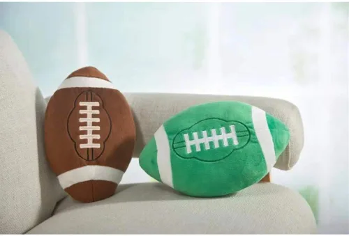 Miniatura 4 de Almohada de felpa de fútbol de 11 pulgadas, almohada de peluche esponjosa, almohada de pelota deportiva, suave y duradera, juguete deportivo