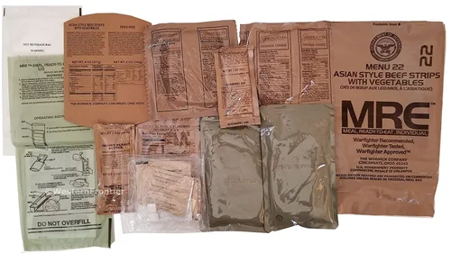 Miniatura 4 de MRE con fecha de inspección 2023 o más recientes (comidas listas para comer) Auténtico excedente militar de Estados Unidos sabor surtido