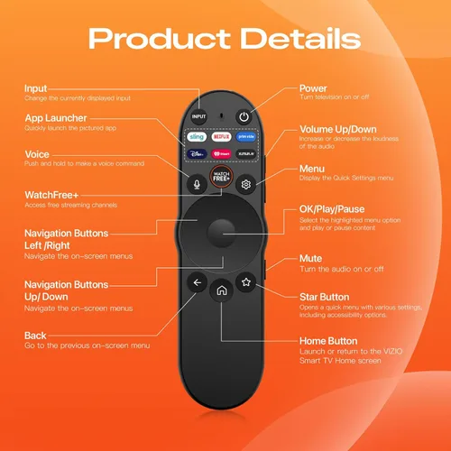 Miniatura 8 de Control remoto por voz para Vizio-Smart-TV-Remote, nuevo reemplazo universal XRT270 V2 XRT136 XRT260 XRT270 Smartcast D/P/M/V-Series FHD 4K Quantum