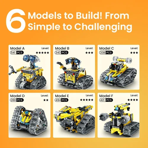 Miniatura 6 de Sillbird Kit de construcción de robot con control remoto, regalos para niños de 8 a 13 años, codificación STEM robótico Racer juguetes