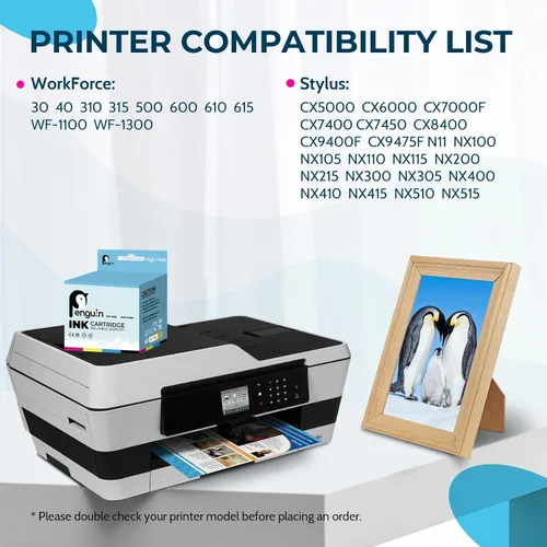 Miniatura 2 de Penguin 69 cartuchos de tinta remanufacturados para Epson 69 T069 usados para Stylus CX5000 CX6000 CX7000F CX7400 CX7450 CX8400 CX9400F