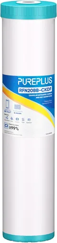 Miniatura 17 de PUREPLUS Kit combinado de cartucho de filtro de agua de 3 etapas para toda la casa de 4.5 x 20 pulgadas con sedimento, KDF y carbón activado