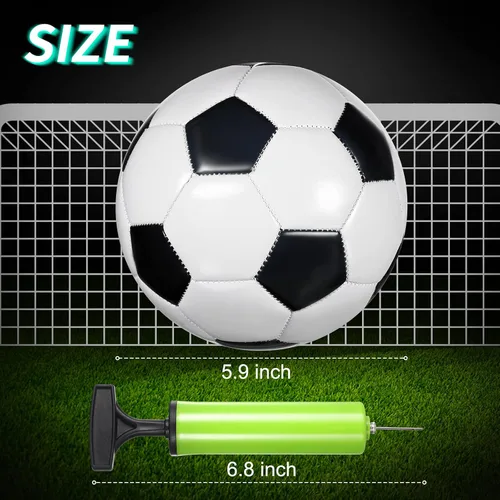 Miniatura 2 de HyDren Paquete de 24 pelotas de fútbol a granel con bomba, pelotas de fútbol oficiales para exteriores, donación de caridad cristiana, regalos