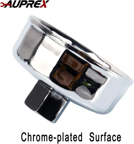 Miniatura 3 de AUPREX Llave de filtro de aceite de aluminio para Toyota Camry, Lexus, Tundra, 4Runner, Highlander, RAV4 y más, 64mm 14 estrías, negro