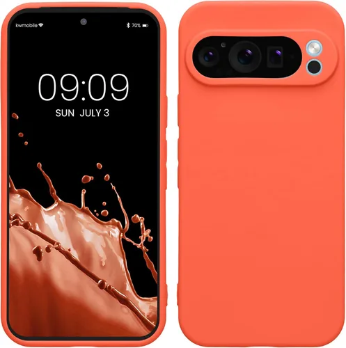 Miniatura 231 de kwmobile Funda compatible con Google Pixel 9 Pro - Funda protectora delgada de TPU para teléfono - Acabado mate suave - Negro mate