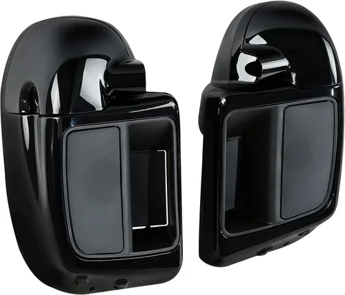 Miniatura 8 de Guantera de carenado de pierna ventilada inferior de mezclilla negra apta para Harley refrigerada por aire Touring Road King Street Glide Road Glide