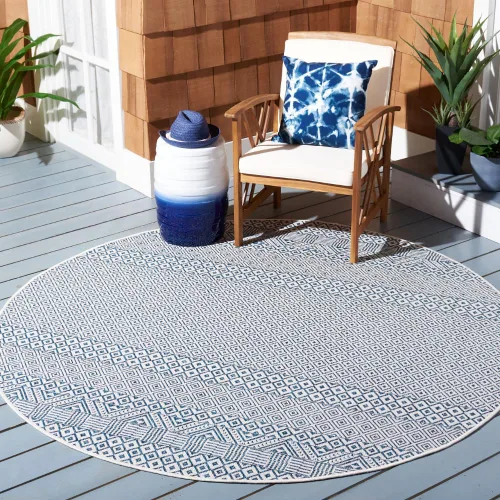 Miniatura 20 de SAFAVIEH Alfombra lavable al aire libre, colección Courtyard - 2'3" x 5', gris y negro, no desprende pelusa y fácil limpieza, ideal para patio