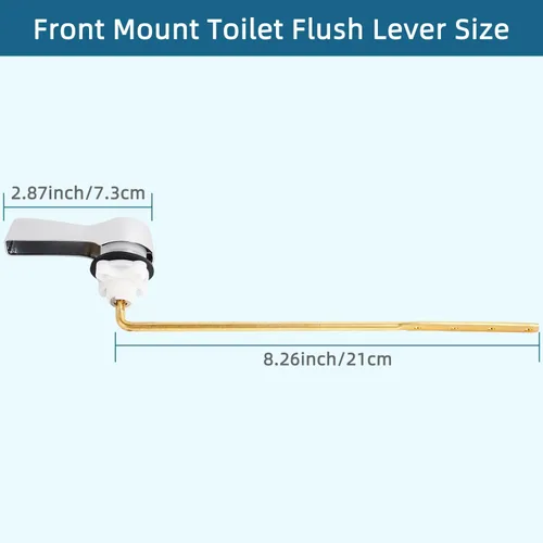 Miniatura 6 de Hygie Rinse Manija de inodoro de metal de repuesto para manija de inodoro, mango universal de montaje frontal compatible con TOTO/Glacier Cromado
