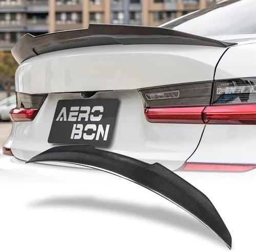Miniatura 10 de AeroBon Alerón de maletero de fibra de carbono real compatible con BMW Serie 3 G20 Sedan M3 G80 2019-2026 Alerón trasero (estilo G20 MP)