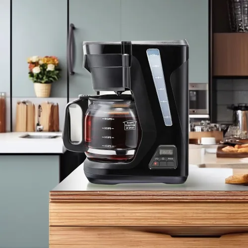 Miniatura 5 de Proctor Silex FrontFill - Cafetera de goteo, digital y programable, jarra de vidrio de 12 tazas, color negro y plateado (43685PS)
