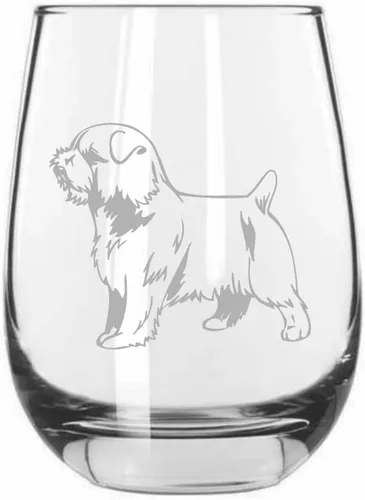 Miniatura 520 de Sakhalin Husky Dog - Copa de vino grabada personalizada de 15.25 onzas sin tallo