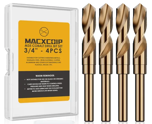 Miniatura 22 de Juego de brocas de cobalto, 13 piezas M35 Juego de brocas de acero de alta velocidad de longitud Jobber para metal endurecido, acero inoxidable