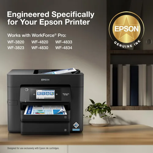 Miniatura 3 de Epson 822 DURABrite Ultra Ink Cartucho amarillo de alta capacidad (T822XL420-S) funciona con Workforce Pro WF-3820, 3823, 4820, 4830, 4833, 4834