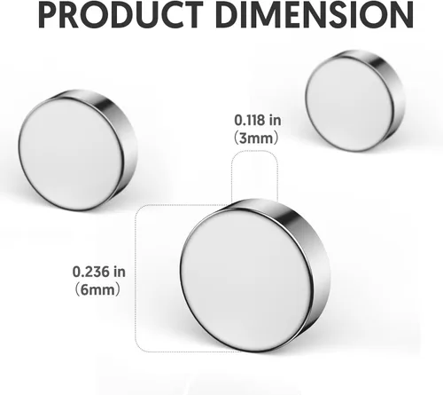 Miniatura 3 de Imanes redondos para refrigerador, 100 piezas de 6 × 0.118 in pequeño imán fuerte para nevera, oficina, pizarra blanca, mini imanes duraderos