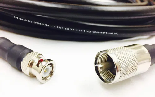Miniatura 3 de Custom Cable Connection Cable de antena coaxial de baja pérdida de 1 pie UHF PL259 macho a BNC macho LMR400 veces microondas 50 ohmios coaxial