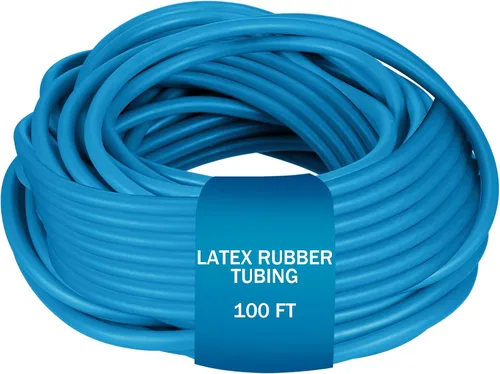 Frienda Tubo de goma de látex de 100 pies, 3/8 de pulgada de diámetro exterior, 1/4 de pulgada de diámetro interior, bandas quirúrgicas para Azul