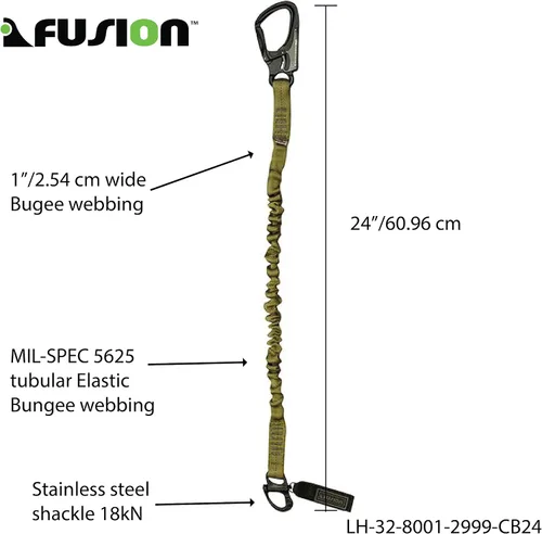 Miniatura 3 de Fusion Climb Retention Lanyard with Snap Hook and Shackle - Helo Personal