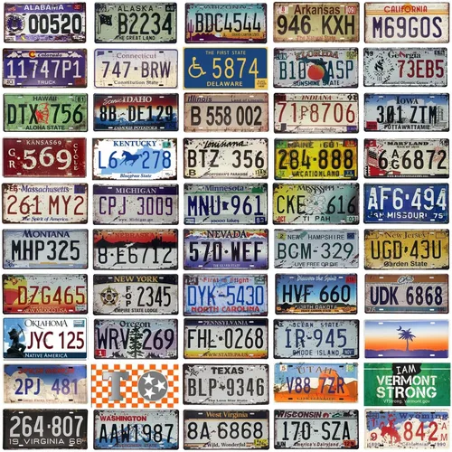 Miniatura 25 de Placa de matrícula de Wyoming de aluminio, placa decorativa de automóvil novedosa, placas de matrícula de 12"x6" para el frente del automóvil, placa