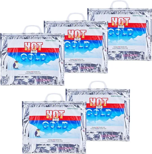 Miniatura 22 de Superio Bolsas aisladas para bebidas frías y calientes para entrega de alimentos, bolsas de compras de comestibles, almacenamiento de alimentos