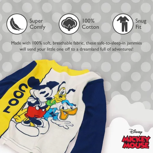 Miniatura 3 de Disney Boys' Mickey Mouse Snug Fit Cotton Pajamas