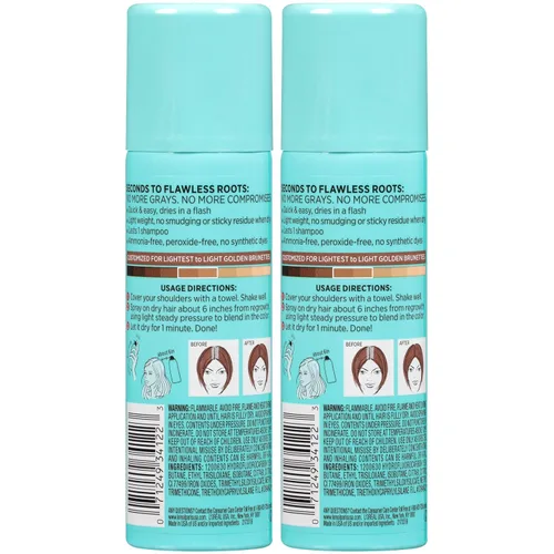 Miniatura 12 de L'Oreal Paris Tinte para el Cabello Cobertura de Raíces Spray Corrector Temporal de Canas Marrón Dorado Claro (Paquete de 2)