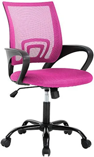 Miniatura 12 de Meet perfect Silla de oficina con respaldo medio, moderna silla ejecutiva de escritorio para computadora, silla giratoria con ruedas, silla