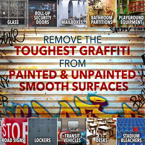 Miniatura 3 de Smart 'n Easy Removedor de graffiti de superficie lisa – Elimina pinturas en aerosol no deseadas en aerosol, tintas, pinturas y revestimientos