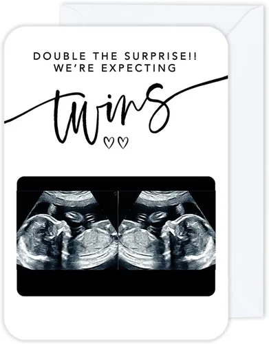 Miniatura 9 de Andaz Press Tarjetas de anuncios de embarazo personalizadas con sobres, Baby Is On The Way Ideas personalizadas para revelar ideas de anuncio de El