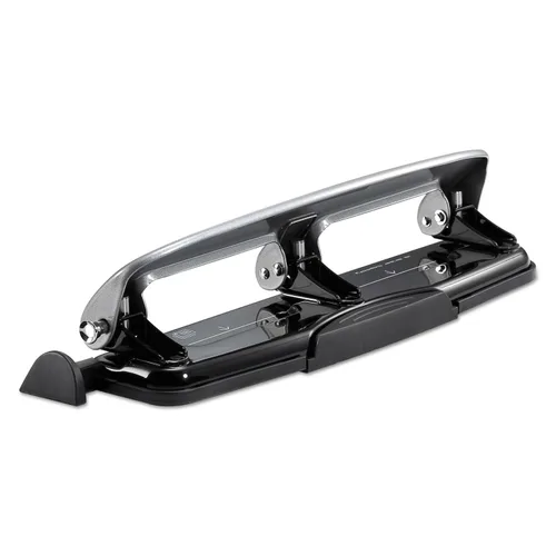 Miniatura 4 de Bostitch Oficina inPRESS 12 Perforadora de tres agujeros de esfuerzo reducido, plata/negro (2101)