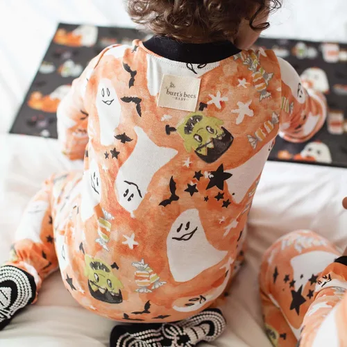 Miniatura 14 de Burt's Bees Baby Pijama para bebé niña, 100% algodón orgánico, pijama de una pieza, overol diagonal con cremallera, ajuste cómodo