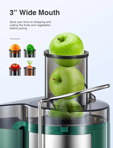Miniatura 3 de Qcen 500W Juicer Machine Green y Electric Citrus Juicer Exprimidor Paquete